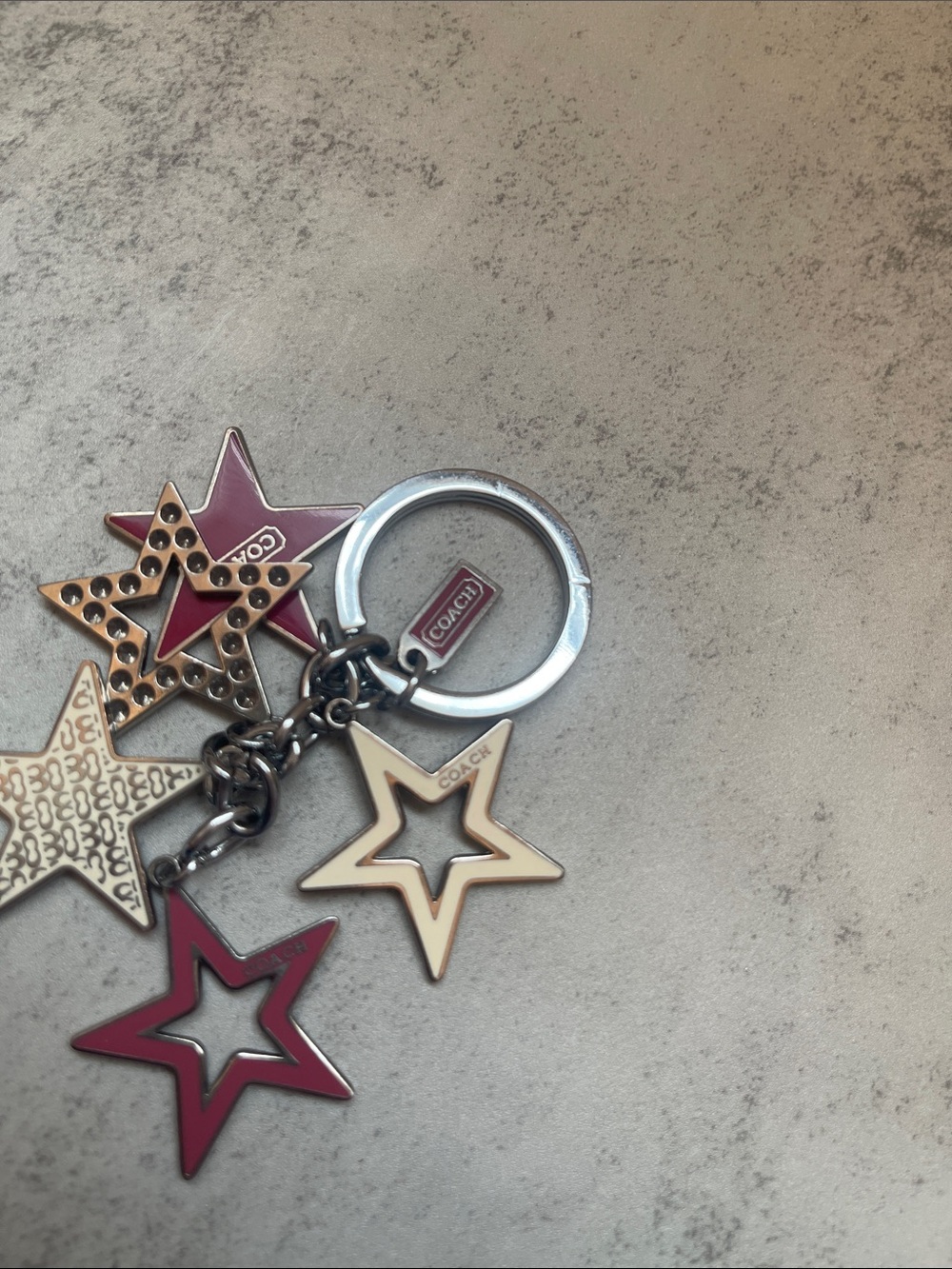 Coach Multicolor Star Charm Key Ring - Picture 2 of 3